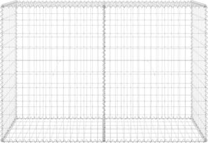 vidaXL Mur gabionowy z pokrywami, stal galwanizowana, 150x60x100 cm 3