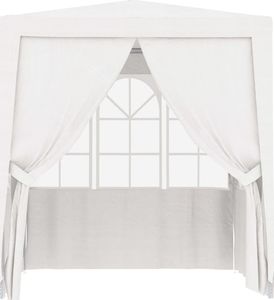 vidaXL Namiot imprezowy ze ściankami, 2x2 m, biały, 90 g/m 4