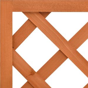 vidaXL Ogrodowa donica z kratką, pomarańczowa, 50x25x90 cm, jodłowa 5