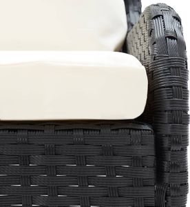 vidaXL Ogrodowe sofy narożne, 2 szt., rattan PE, czarne 4