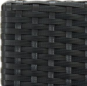 vidaXL Ogrodowe stołki barowe z poduszkami, 2 szt., czarne, polirattan 7