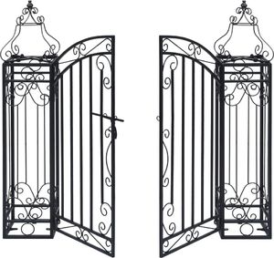 vidaXL Ozdobna brama ogrodowa z kutego żelaza, 122 x 20,5 x 100 cm 3