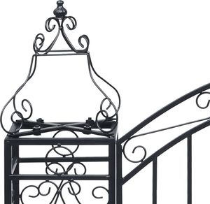 vidaXL Ozdobna brama ogrodowa z kutego żelaza, 122 x 20,5 x 100 cm 4