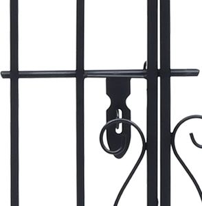 vidaXL Ozdobna brama ogrodowa z kutego żelaza, 122 x 20,5 x 100 cm 5