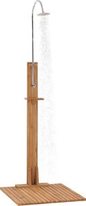 vidaXL Prysznic ogrodowy lite drewno tekowe 75x75x210cm (312276) 1