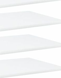 vidaXL Półki na książki, 4 szt., białe, 40x40x1,5 cm, płyta wiórowa 1