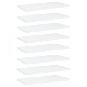 vidaXL Półki na książki, 8 szt., białe, 40x20x1,5 cm, płyta wiórowa 1
