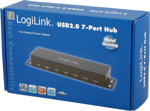 HUB USB LogiLink 7x USB-A 2.0 (UA0148) 3