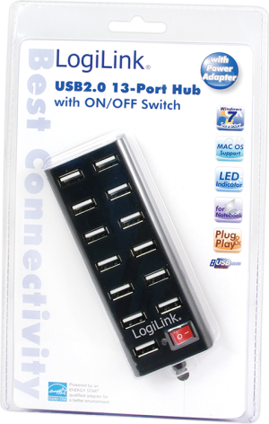 HUB USB LogiLink 13x USB-A 2.0 (UA0126) 3