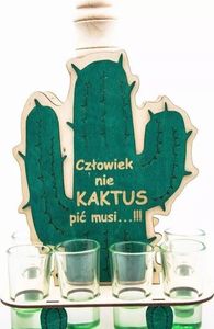 Anapol Karafka do wódki 0,5 l Kaktus Pić musi+kieliszki 1