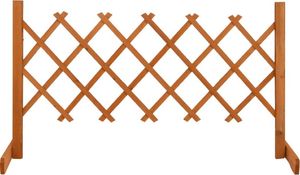 vidaXL VidaXL Ogrodowy płot kratkowy, pomarańczowy, 120x60 cm, drewno jodłowe 1