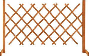 vidaXL VidaXL Ogrodowy płot kratkowy, pomarańczowy, 120x90 cm, drewno jodłowe 1
