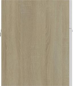 vidaXL Szafka pod umywalkę biel i dąb sonoma 90x38.5x46cm płyta 6