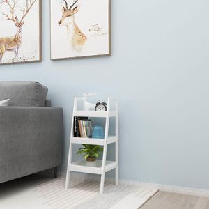 ModernHome Regał szafka nocna stolik nocny drabinka 3 półki 1
