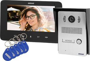 Orno Zestaw wideodomofonowy bezsłuchawkowy, kolor, LCD 7", z czytnikiem breloków zbliżeniowych, interkom, natynkowy, INDI N 1