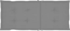 vidaXL Poduszki na krzesła ogrodowe, 6 szt., szare, 120x50x4 cm 4
