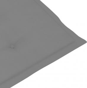vidaXL Poduszki na krzesła ogrodowe, 6 szt., szare, 120x50x4 cm 5