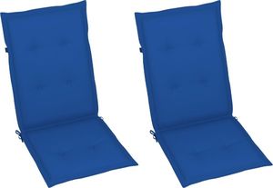 vidaXL Poduszki na krzesła ogrodowe, 2 szt. kobaltowe 120x50x4 cm (314116) 1