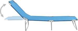 vidaXL VidaXL Składany leżak, stal i tkanina, turkusowoniebieski 3