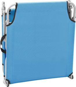 vidaXL VidaXL Składany leżak, stal i tkanina, turkusowoniebieski 5