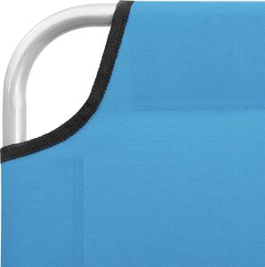 vidaXL VidaXL Składany leżak, stal i tkanina, turkusowoniebieski 7