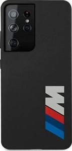 BMW Etui BMW BMHCS21LMSLBLBK S21 Ultra G998 czarny/black hardcase Silicone Signature Logo 3