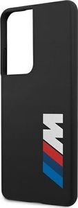 BMW Etui BMW BMHCS21LMSLBLBK S21 Ultra G998 czarny/black hardcase Silicone Signature Logo 4