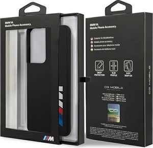 BMW Etui BMW BMHCS21LMSLBLBK S21 Ultra G998 czarny/black hardcase Silicone Signature Logo 5