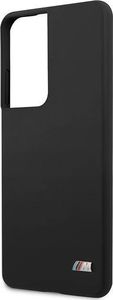 BMW Etui BMW BMHCS21LMSILBK S21 Ultra G998 czarny/black Silicone M Collection 4