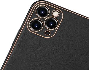 Dux Ducis Dux Ducis Yolo eleganckie etui pokrowiec ze skóry ekologicznej iPhone 12 Pro czarny 3