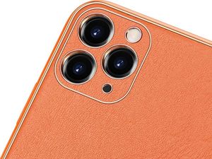Dux Ducis Dux Ducis Yolo eleganckie etui pokrowiec ze skóry ekologicznej iPhone 12 Pro pomarańczowy 3