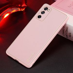 Dux Ducis Dux Ducis Yolo eleganckie etui pokrowiec ze skóry ekologicznej Samsung Galaxy S20 FE 5G różowy 25