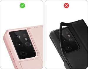 Dux Ducis DUX DUCIS Skin X kabura etui pokrowiec z klapką Samsung Galaxy S21 Ultra 5G różowy 11