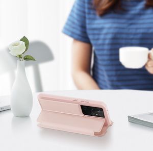 Dux Ducis DUX DUCIS Skin X kabura etui pokrowiec z klapką Samsung Galaxy S21 Ultra 5G różowy 6