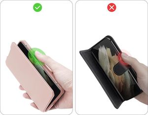 Dux Ducis DUX DUCIS Skin X kabura etui pokrowiec z klapką Samsung Galaxy S21 Ultra 5G różowy 10
