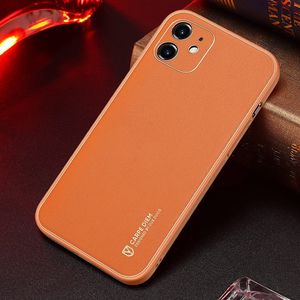 Dux Ducis Dux Ducis Yolo eleganckie etui pokrowiec ze skóry ekologicznej iPhone 12 pomarańczowy 17