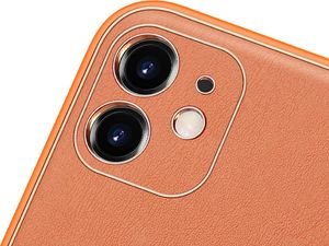 Dux Ducis Dux Ducis Yolo eleganckie etui pokrowiec ze skóry ekologicznej iPhone 12 pomarańczowy 6