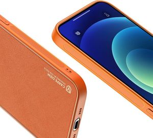 Dux Ducis Dux Ducis Yolo eleganckie etui pokrowiec ze skóry ekologicznej iPhone 12 pomarańczowy 8