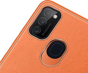 Dux Ducis Yolo eleganckie etui pokrowiec ze skóry Samsung Galaxy M30s pomarańczowy 6
