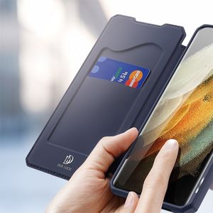 Dux Ducis DUX DUCIS Skin X kabura etui pokrowiec z klapką Samsung Galaxy S21 Ultra 5G niebieski 3