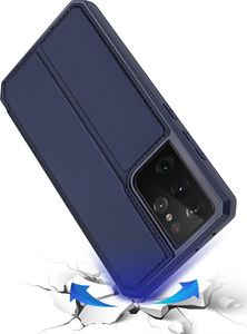 Dux Ducis DUX DUCIS Skin X kabura etui pokrowiec z klapką Samsung Galaxy S21 Ultra 5G niebieski 4