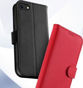 Dux Ducis Dux Ducis Hivo skórzane etui z klapką pokrowiec ze skóry naturalnej portfel na karty i dokumenty iPhone SE 2020 / iPhone 8 / iPhone 7 czarny 18