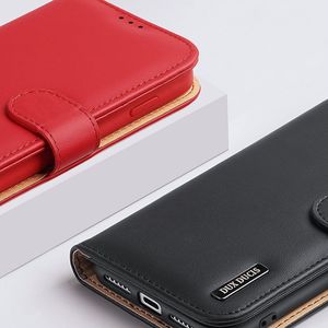 Dux Ducis Dux Ducis Hivo skórzane etui z klapką pokrowiec ze skóry naturalnej portfel na karty i dokumenty iPhone SE 2020 / iPhone 8 / iPhone 7 czarny 19