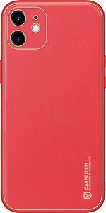 Dux Ducis Dux Ducis Yolo eleganckie etui pokrowiec ze skóry ekologicznej iPhone 12 czerwony 2