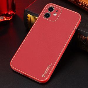 Dux Ducis Dux Ducis Yolo eleganckie etui pokrowiec ze skóry ekologicznej iPhone 12 czerwony 21