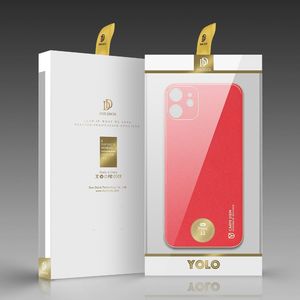 Dux Ducis Dux Ducis Yolo eleganckie etui pokrowiec ze skóry ekologicznej iPhone 12 czerwony 5