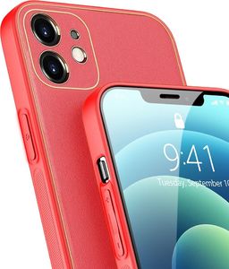 Dux Ducis Dux Ducis Yolo eleganckie etui pokrowiec ze skóry ekologicznej iPhone 12 czerwony 7