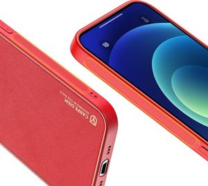 Dux Ducis Dux Ducis Yolo eleganckie etui pokrowiec ze skóry ekologicznej iPhone 12 czerwony 8
