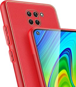 Dux Ducis Dux Ducis Yolo eleganckie etui pokrowiec ze skóry ekologicznej Xiaomi Redmi 10X 4G / Xiaomi Redmi Note 9 czerwony 7