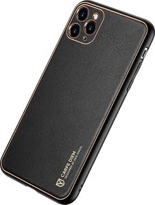 Dux Ducis Dux Ducis Yolo eleganckie etui pokrowiec ze skóry ekologicznej iPhone 12 Pro Max czarny 2